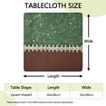 thumbnail image 2 of Green and Brown Football Stitch Pattern Square Fitted Tablecloth with Elastic Edge,Square Table Cover,Washable Elastic Table Cover for Home Kitchen Party Decor 34"x34", 2 of 6