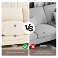 thumbnail image 6 of 110.2" Cloud Couch Sectional, Lofka Modern Modular Sofa with Deep Seat, Upholstered Living Room Furniture Set with Movable Ottoman and 2 Throw Pillows, Beige Couch, 6 of 14