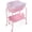 Pink, variant on Furnibear Portable Baby Changing Station Foldable Diaper Changing Table with Storage Basket and Shelves for Nursery Diaper Changes, White