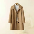 thumbnail image 5 of Aoiroe Women Winter Mid,Long Jackets For Women,Wool Blend Coat Women,Wool Pea Coats For Women,Long Winter Coats For Women,Long Coats For Women,Ladies Winter Coats,Khaki,L, 5 of 6