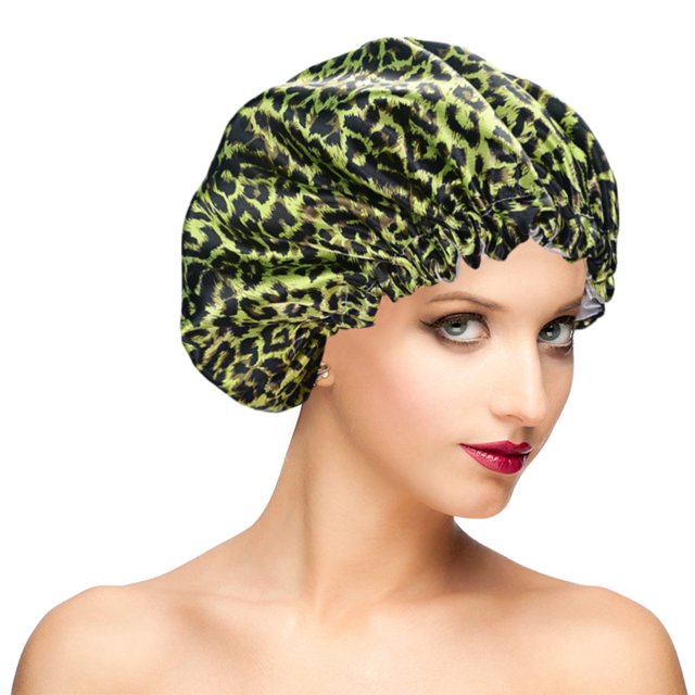 Fishent Gorro de Ducha Ajustable Gorros de Ducha Reutilizables Grandes para Mujeres Cabello Largo Gorro de Pelo Impermeable de Doble Capa Gorro de baño para Adultos Gorro de Ducha para protección del