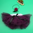 thumbnail image 3 of Bebé recién nacido Pettiskirt gasa burbuja falda/diadema conjunto accesorios de fotografía (púrpura), 3 of 8