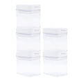 thumbnail image 1 of 5 Pcs Contenants Hermétiques pour Aliments avec Couvercles pour Organisation et Rangement de Cuisine Transparent 13 oz, 1 of 7