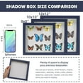 thumbnail image 3 of Muzilife 8x8 inch Wood Shadow Box Picture Frame Home Decor with Linen Board Deep Glass Display Case, Navy Blue, 3 of 8