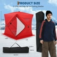 thumbnail image 7 of Pop-up Ice Fishing Shelter 3-4 Person,3-Layer Insulated Ice Fishing Tent with 2 Doors & 2 Windows, 24/34 Square Feet of Fishable Area, Portable 2-3 Person Ice Shanty, 7 of 7