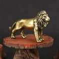 thumbnail image 3 of KDJ Brass Lion Figurine Statue House Office Table Decoration Animal Figurines Toys - for Home Decor, 3 of 10