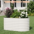 thumbnail image 3 of JoanKaren Raised Garden Bed,4x2x2 ft Outdoor Galvanized Planter Box for Vegetables,Fruits and Flowers,Beige, 3 of 9