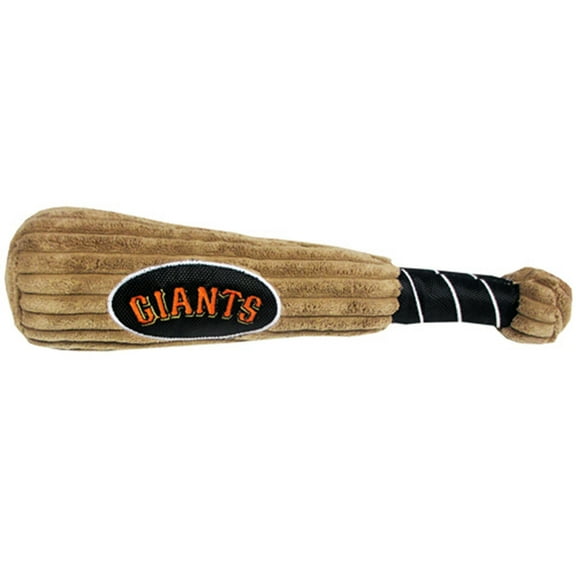 Pets First MLB San Francisco Giants BAT TOY for DOGS & CATS. 29 MLB Teams available. - Plush PET TOY with inner SQUEAKER. Officially Licensed Baseball BAT.