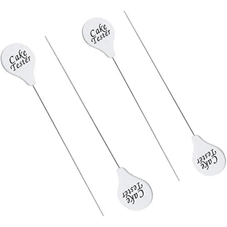 4PCS Stainless Steel Cake Tester,Reusable Metal Cake Probe Cake Testing Needle,Baking Pick Sticks Tool,Metal Cake Skewer Pin Needle Sticks for Home Bakery Muffin Bread (A)