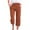 Coffee, variant on Women's Cotton Linen Capri Pants Plus Size Elastic High Waisted Drawstring Lounge Pants Casual Beach Trousers