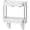 White, variant on Storage Rack 3-Tier Movable Plastic Crevice Storage Roller Rack with Wheels and Brake Narrow Gap Organizer for Bathroom Kitchen Multi-Layer Shelf Adjustable Partitions 14.6x5.1x23.6in Crevice Rack