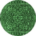 thumbnail image 1 of Ahgly Company Indoor Round Persian Emerald Green Traditional Area Rugs, 3' Round, 1 of 4