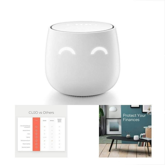 CUJO AI Smart Internet Security Firewall | FREE SUBSCRIPTION - Protects Your Network from Viruses and Hacking/Parental Controls/For Home & Business/Plug Into Your Router
