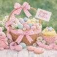 thumbnail image 4 of SIYTUAU Spring Color Easter Egg And Bunny Polyester Ribbon 4.5 Yard For Diy Craft Gift Wrapping Floral Wreath Decoration, 4 of 7