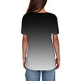 thumbnail image 4 of Meichang Henley Shirts for Women Short Sleeve Button V Neck T Shirts Trendy Gradient Loose Summer T Shirts Dressy Casual Work Tops, 4 of 6