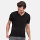 thumbnail image 2 of Bamboo basics Camiseta VELO, paquete de 4 - Camiseta interior, cuello en V, camiseta simple Blanco/negro S (Small), 2 of 5