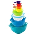 thumbnail image 4 of MegaChef Plastic Mixing Bowl with Mixing Bowl Colander, Sifter, Bowl, Measuring Cup, 4 of 5