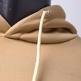 thumbnail image 4 of Zylarhe Mens Pullover Drawstring Hooded Color Block With Pocket Hooded Sweatshirt Two Piece Set Wool Suite, 4 of 5