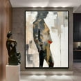 thumbnail image 4 of Boy gift, figure oil painting from back, original figure oil painting, modern wall art, home art,122*81cm (48*32) inches,stretched + black frame, 4 of 5