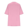 thumbnail image 3 of Haivin Womens Summer 2-Piece Set, Solid Color Round Neck Short Sleeve Top and Shorts, Casual Lightweight Outfit for Daily Wear and Outdoor Activities, 3 of 8