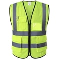 thumbnail image 1 of Chaleco reflectante de seguridad HPHST para hombres y mujeres amarillo talla XXL, 1 of 7