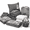 Grey, variant on Virtu Back to College Dorm Room Essentials, Twin XL Comforter Sets, Dorm Bedding, Twin Xl Bed In a Bag with All Dorm Accessories and Bedding, Grey