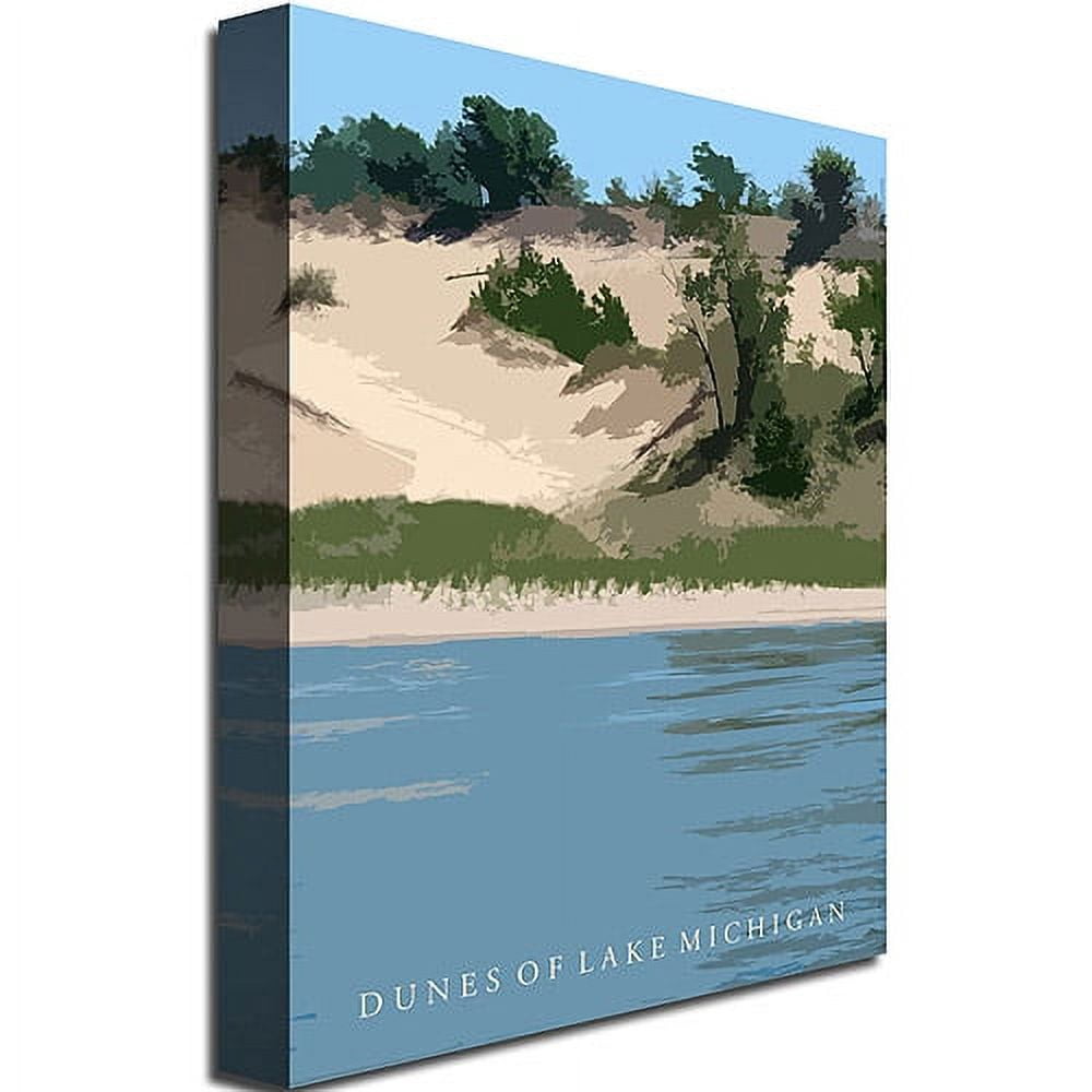 Trademark Fine Art "Dunes of Lake Michigan II" Canvas Art by Michelle Calkins