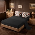 thumbnail image 3 of meiyoeat Wild Animal Deer 7-Piece King Bedding,For Men,Retro Farmhouse Camouflage Hunting King Bed in a Bag For Kids,Black Reversible, 3 of 7