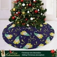 thumbnail image 6 of SKYSONIC Christmas Christmas Tree Skirt Home Decoration Large Round Christmas Tree Skirt for Holiday Party Home Christmas Day Ornaments 35.4 Inch, 6 of 6