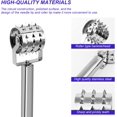 thumbnail image 2 of Hongchun 19cm Tenderizer Tool, Silver Stainless Steel Meat Hammer, Roller Type Meat Tenderizer, Used for Steaks, Pork Chops and Other Cured Meats Note: The data are all manual measurement, please allow error from 1 - 3cm, due to the light and display difference, there will be a certain color difference, depending on the physical object received., 2 of 5