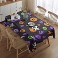 thumbnail image 2 of Cute Halloween Icons Pattern Rectangle Tablecloth 60"x84",Waterproof Polyester Rectangle Table Cloth, Wipeable Spillproof Polyester Tablecloth for Dining, Camping, Indoor and Outdoor, 2 of 5
