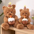 thumbnail image 5 of Hot Sale Cute Brown Bear Soft Doll Barcelo Bear Decorative Ornaments Cake Bear Plush Soothing Toys Stuffed Toys Advent Gifts, 5 of 5