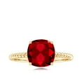 thumbnail image 4 of Rosec Jewels Lab Created Ruby Solitaire Ring with Surprise Diamond - AAAA Grade - 8 mm, 14K Yellow Gold, US 6.00, 4 of 8