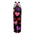 thumbnail image 4 of Fgvctg Valentine's Day Womens Overalls Wide Leg Pant Romantic Love Heart Print Overalls Sleeveless Rompers Spaghetti Straps Jumpsuits Plus Size Bib Overalls Sprimg Clothing With Pockets Red 3XL, 4 of 4