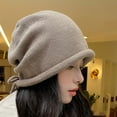 thumbnail image 7 of Guluxicc Beanie Hat for Women Winter Warm Hats Slouchy Thick Knit Cap, Brown, 7 of 7