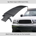 thumbnail image 2 of APS Compatible with Toyota Tacoma 2001-2004 1 PC Cover 3 Holes Main Upper Stainless Steel Black 8x6 Horizontal Billet Grille Insert T85465J, 2 of 7