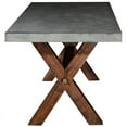 thumbnail image 3 of Rustic Homes Kayden 84"W Concrete Coated Trestle Dining Table w/Wood Base Gray, 3 of 4
