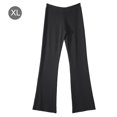 thumbnail image 1 of Pantalones ajustados de cintura baja y elásticos para mujer (talla XL) Leggings deportivos negros con campana, 1 of 8