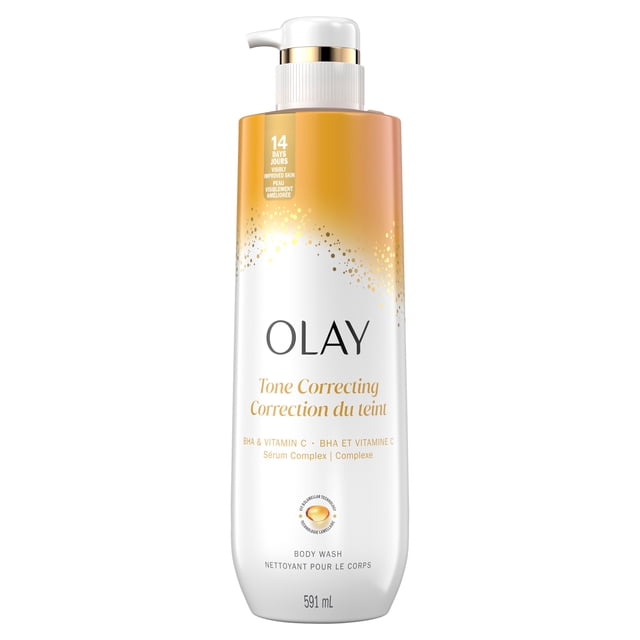 Olay Tone Correcting Body Wash with BHA and Vitamin C Serum Complex, 591ML
