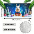 thumbnail image 2 of 1 Pcs 2D Flat License Plate Covers & Frames, Christmas Llama For Decorative Front, Waterproof For Decoration Aluminum License Plate Covers & Frames Cover For Men Women, 12" X 6", 2 of 7