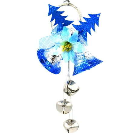 

Small Bell Hanging Christmas Tree Plastic Chirtmas Small Bell Pendant for Home Decor Blue