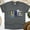 Dark Heather, variant on Nurse T-Shirt with Blue Floral and Medical Icons | Women’s Graphic Tee, Ash, Size 3XL