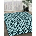 thumbnail image 3 of Ahgly Company Machine Washable Indoor Rectangle Transitional Blue Lagoon Blue Area Rugs, 8' x 12', 3 of 7