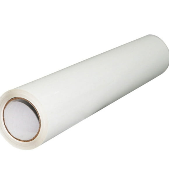 Rollo de vinilo de transferencia de calor de 2 piezas Película de vinilo PU HTV para camisetas, ropa deportiva, otras prendas y telas (blanco)