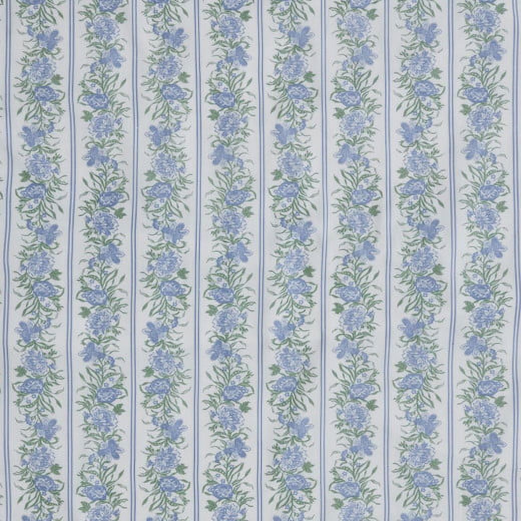 VHC Brands Jolie, Farmhouse Bed Skirt Dust Ruffle, Floral, King, Blue & Green, 78x80x16