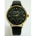 thumbnail image 3 of KATE SPADE METRO FLORAL WOMEN'S BLACK LEATHER GOLD TONE STAINLESS WATCHKSW1672, 3 of 6