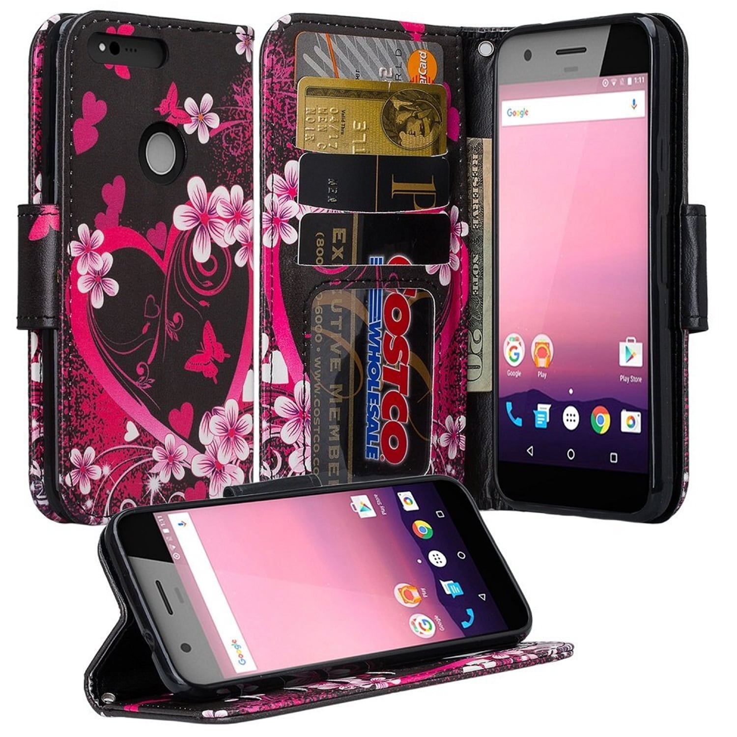 Protective Wallet Stand Case for Google Pixel XL Perfect Fit