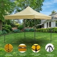 thumbnail image 4 of Carpa Toldo Plegable 3x3 Reforzado Impermeable Premium Ninon Beige, 4 of 7
