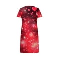 thumbnail image 4 of Kelon Nuisettes et Chemises de Nuit pour Femmes Grande Taille Robe de Nuit Décontractée pour Femmes Grande Taille Imprimé Cœur Manches Courtes Col Rond Extensibilité Moyenne Nuisette Ample Robe de Nuit de la Saint-Valentin, 4 of 4