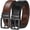 Black/Burnt Umber, variant on Fianmy Men's Reversible Belt 1 Piece, 1 3/8" Leather Dress Casual Belt for Men, Trim to Fit for Elegant Style